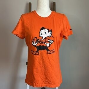 Nike Brand Cleveland Browns T-Shirt with Brownie Design Size XL Slim Fit GUC